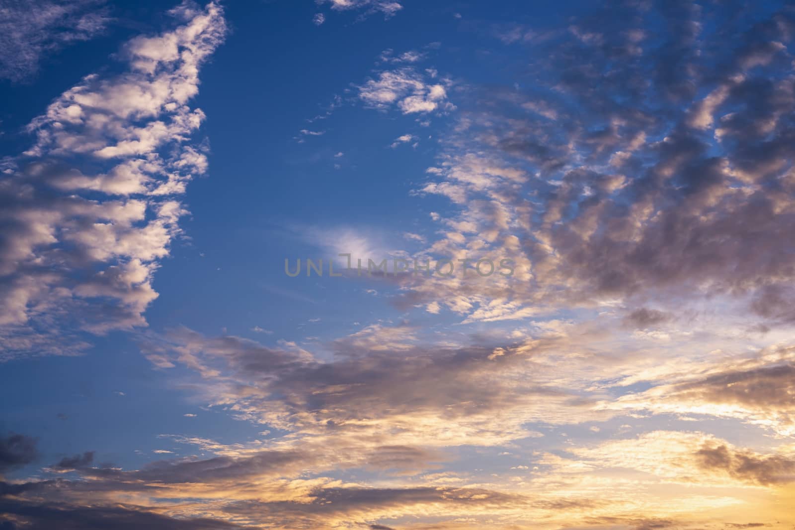 Abstract and pattern of cloud sky background, Pattern of colorful cloud and sky sunset or sunrise: Dramatic sunset in twilight, Beautyful of sky