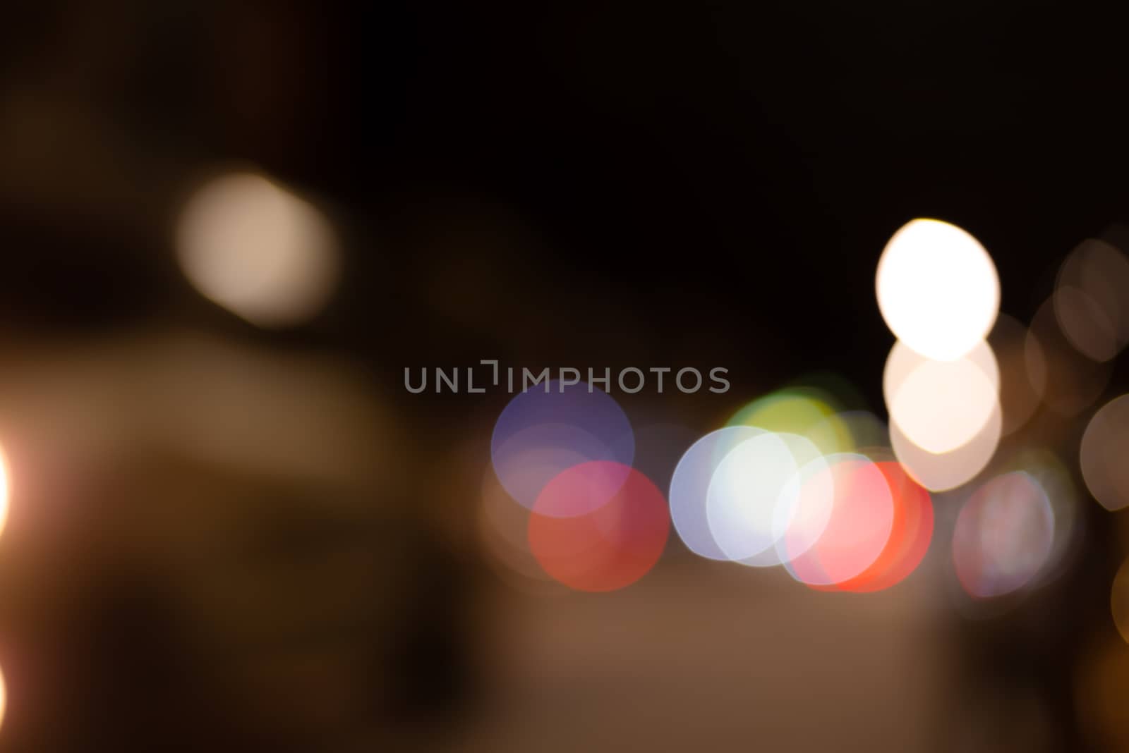 Cty night light bokeh blurred background by Suwanmanee