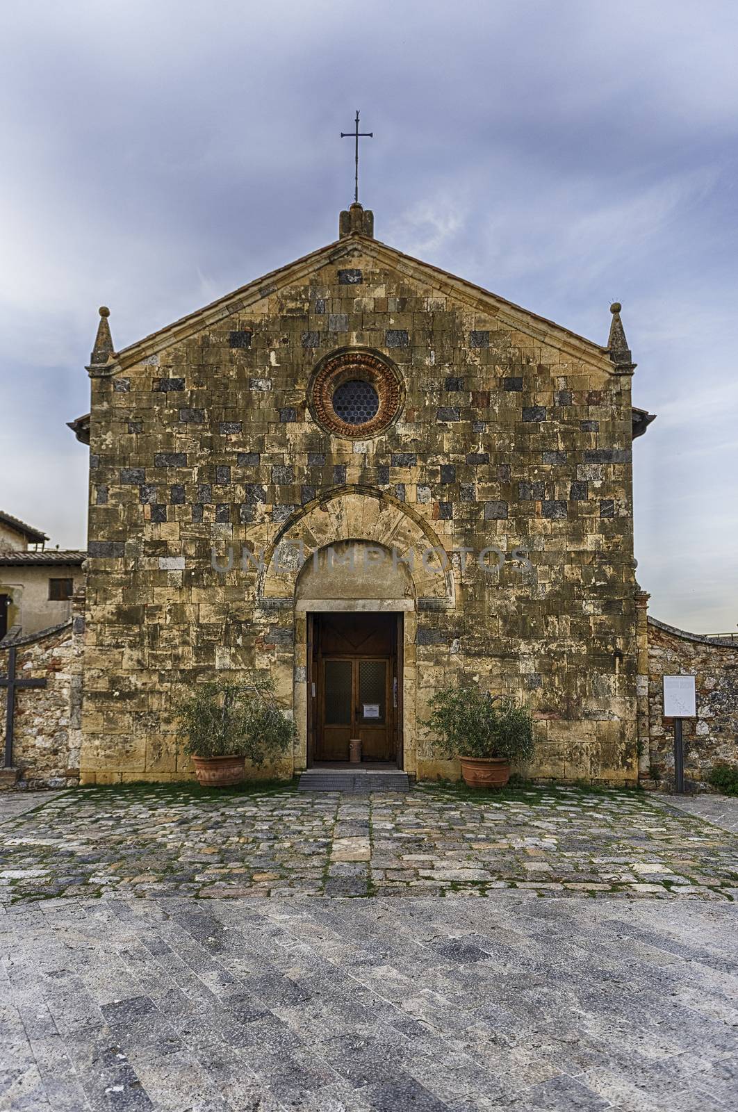 Church of Santa Maria in the town of Monteriggioni, Italy by marcorubino