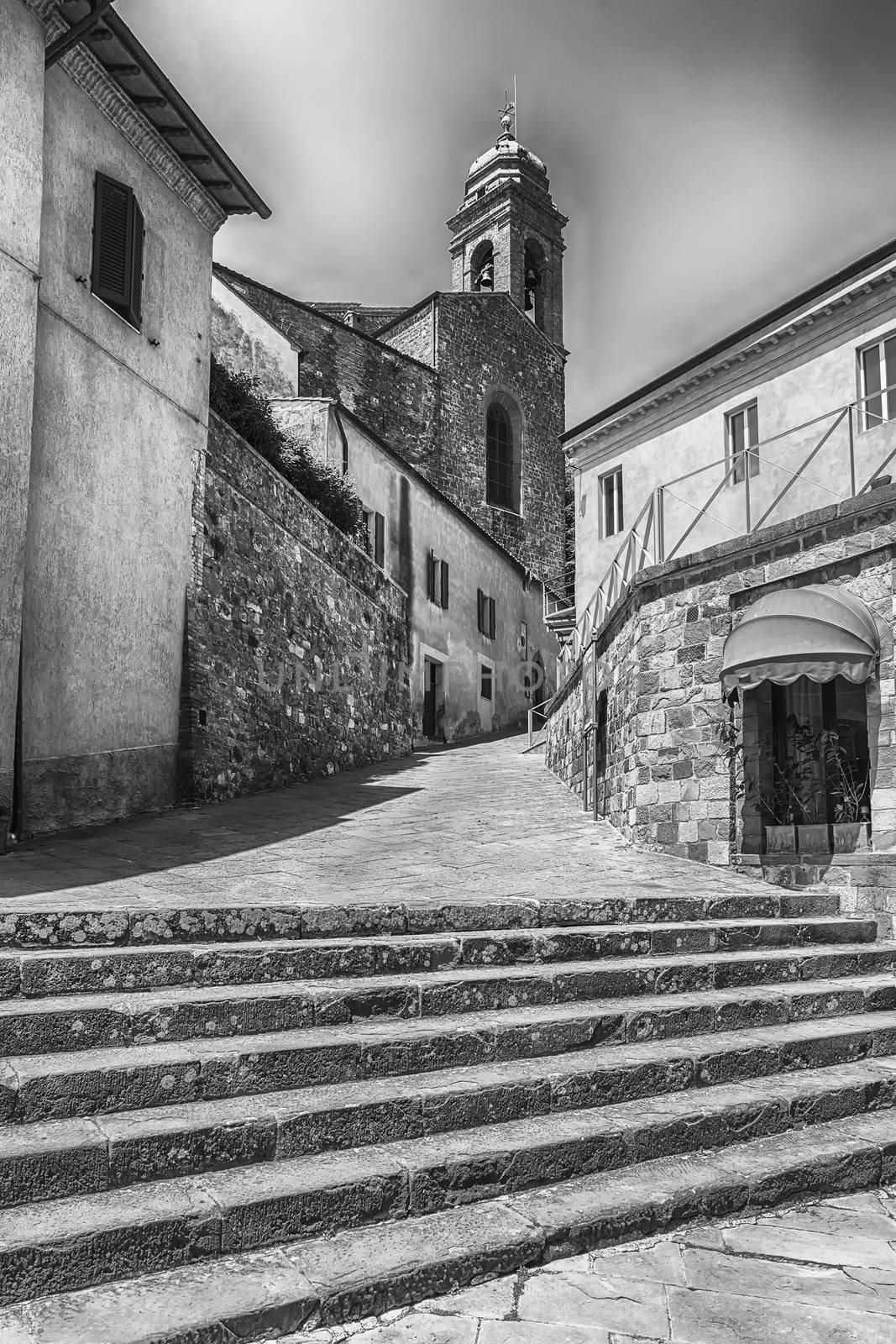Medieval streets in the town of Montalcino, Tuscany, Italy by marcorubino