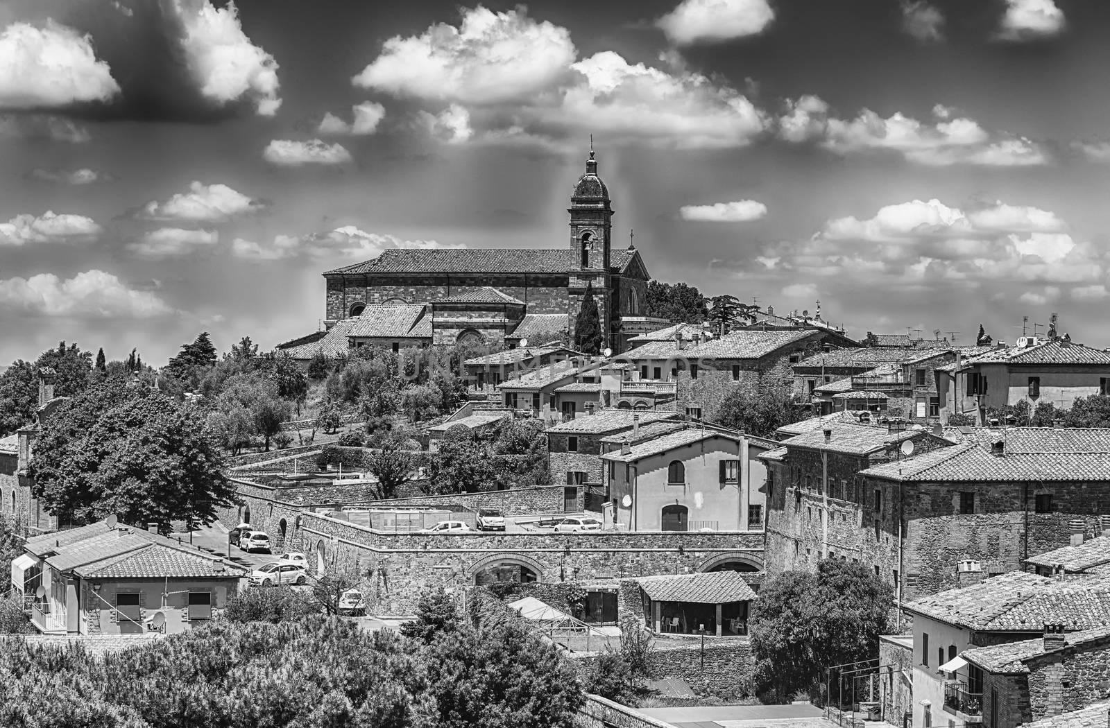 View over the town of Montalcino, Siena, Tuscany, Italy by marcorubino