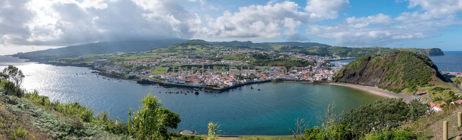 Walk on the Azores archipelago. Discovery of the island of Faial, Azores. Portugal. Europe