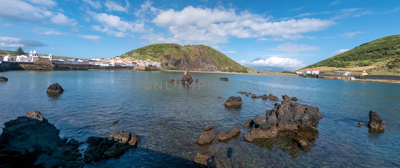 Walk on the Azores archipelago. Discovery of the island of Faial, Azores. Portugal. Europe