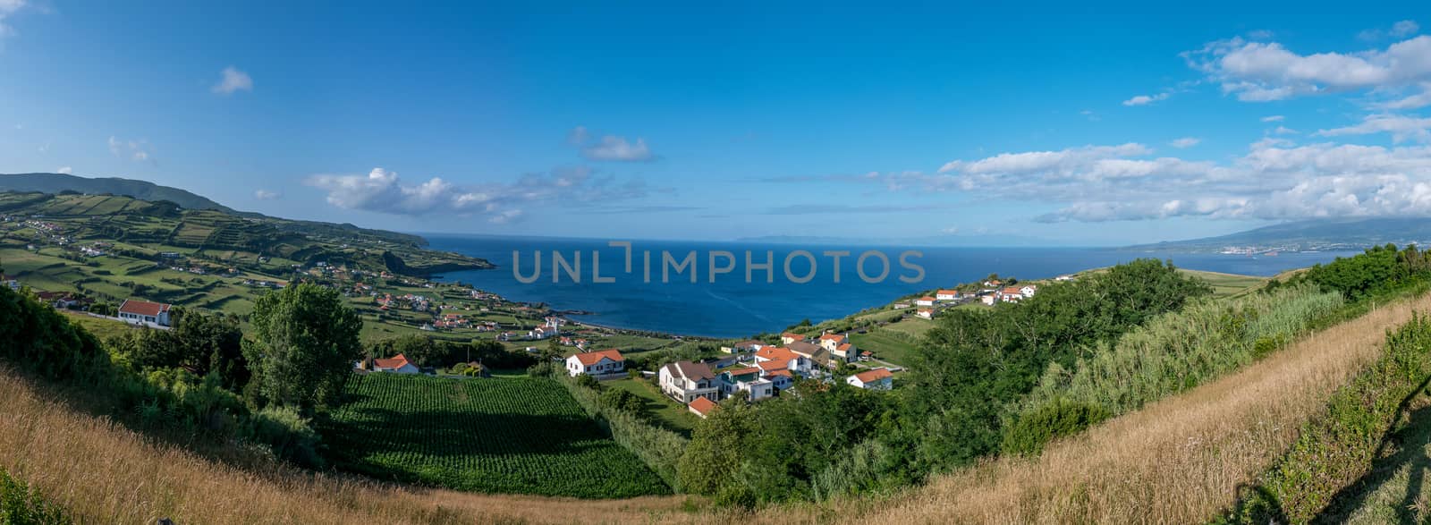 Walk on the Azores archipelago. Discovery of the island of Faial, Azores. Portugal. Europe