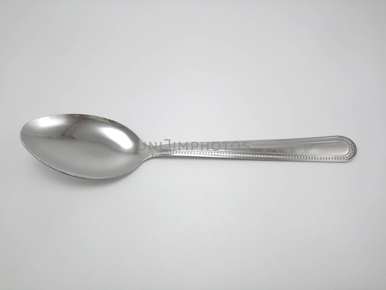 Stainless steel metal eating utensil spoon use for eating food meal