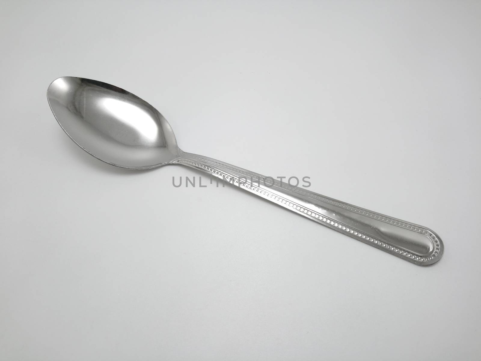 Stainless steel metal eating utensil spoon use for eating food meal