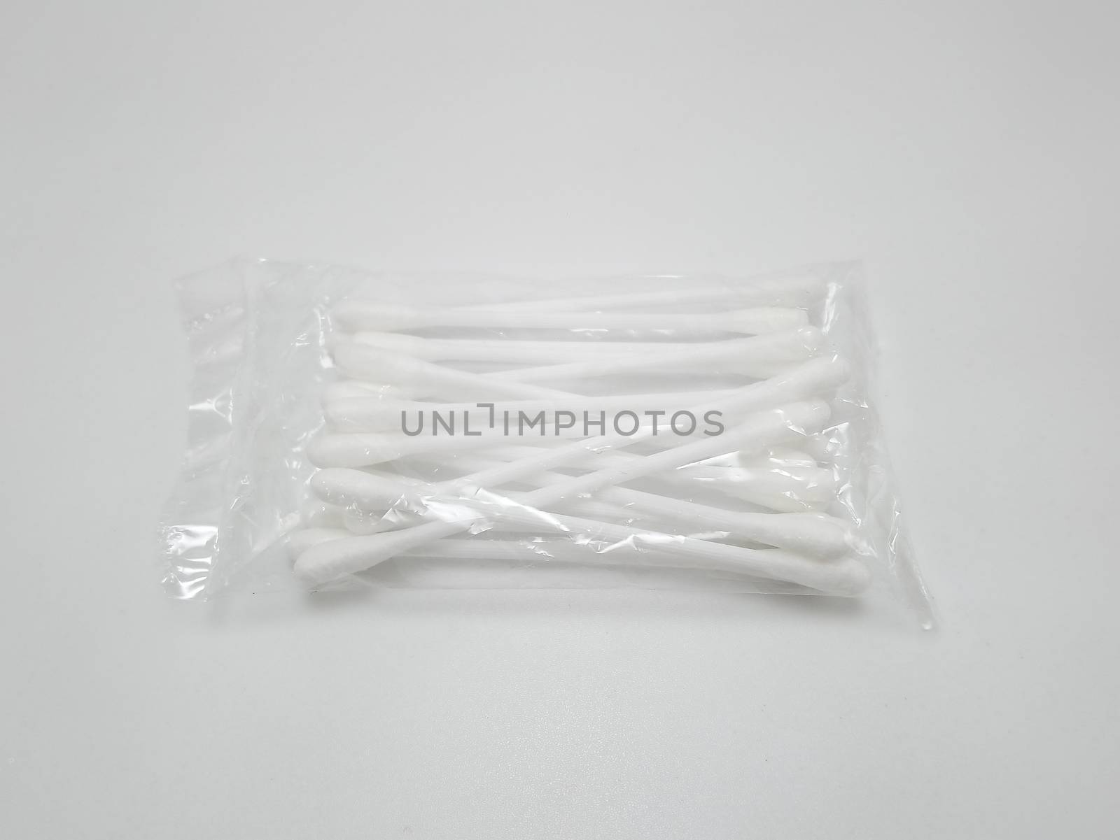 Cotton buds placed in the plastic use to clean ears by imwaltersy