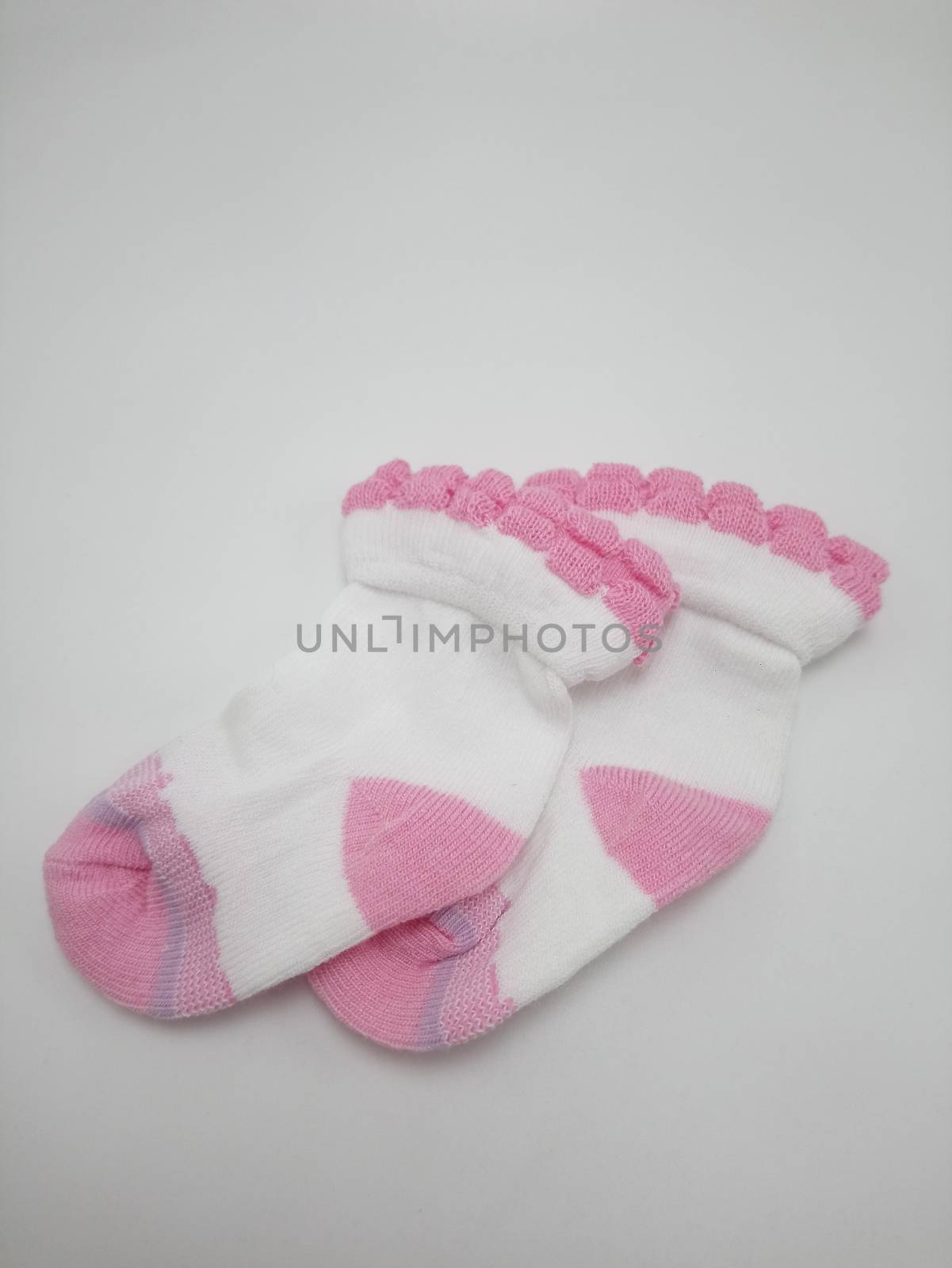 Antibacterial baby socks pink print by imwaltersy