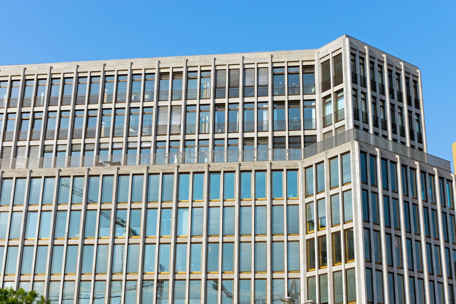 A modern office building seen in Berlin