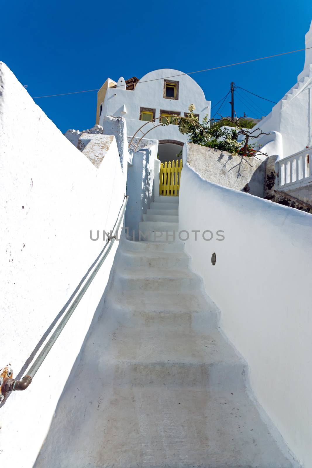 A small path in the village of Pyrgos, Santorin, Greece