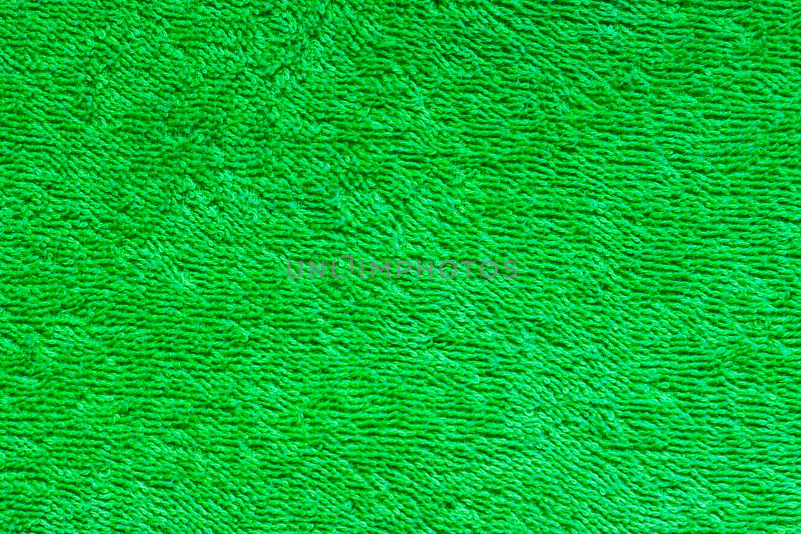 A background of a fine green towel