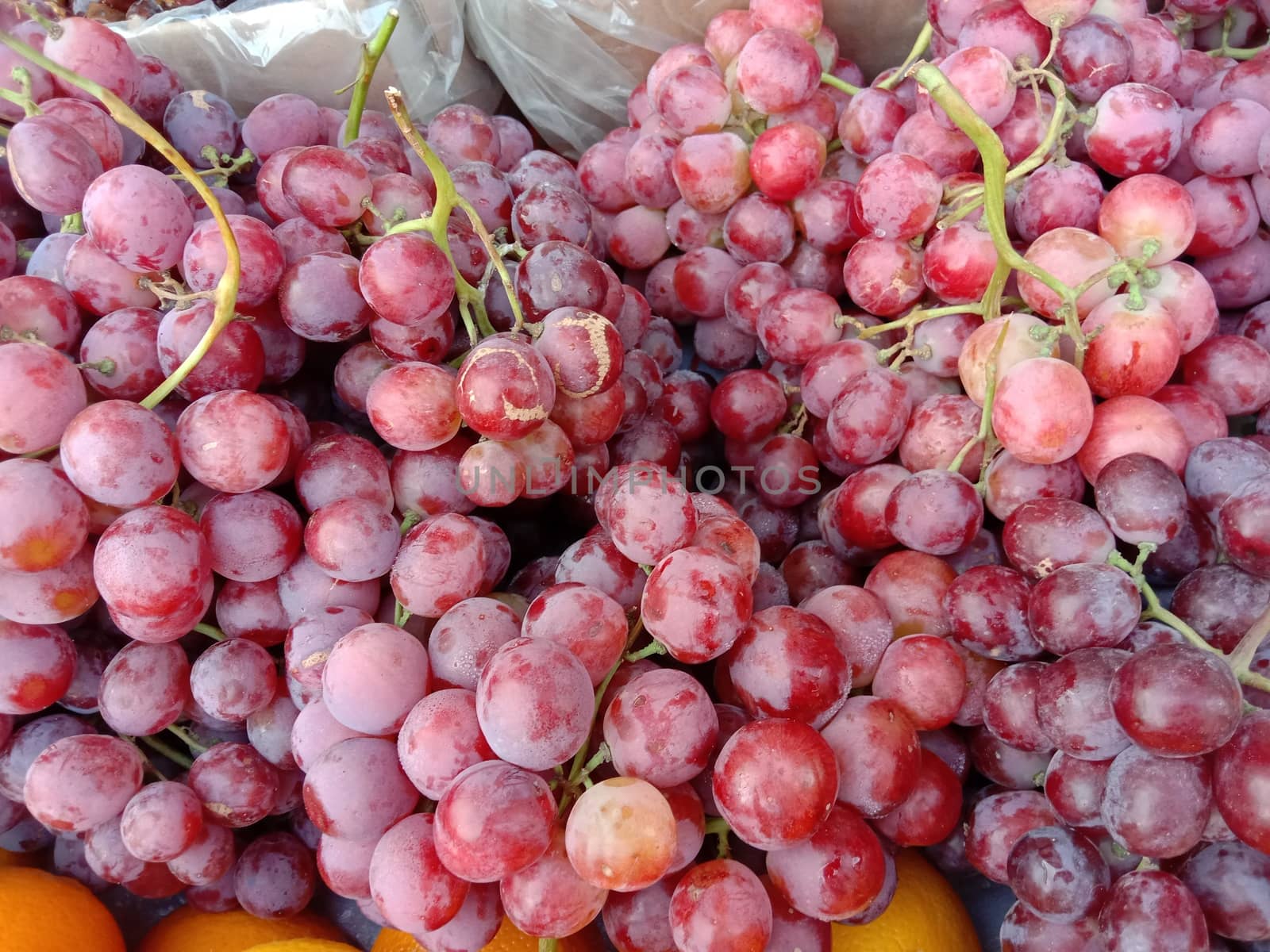 fresh and tasty and healthy red grape stock on shop