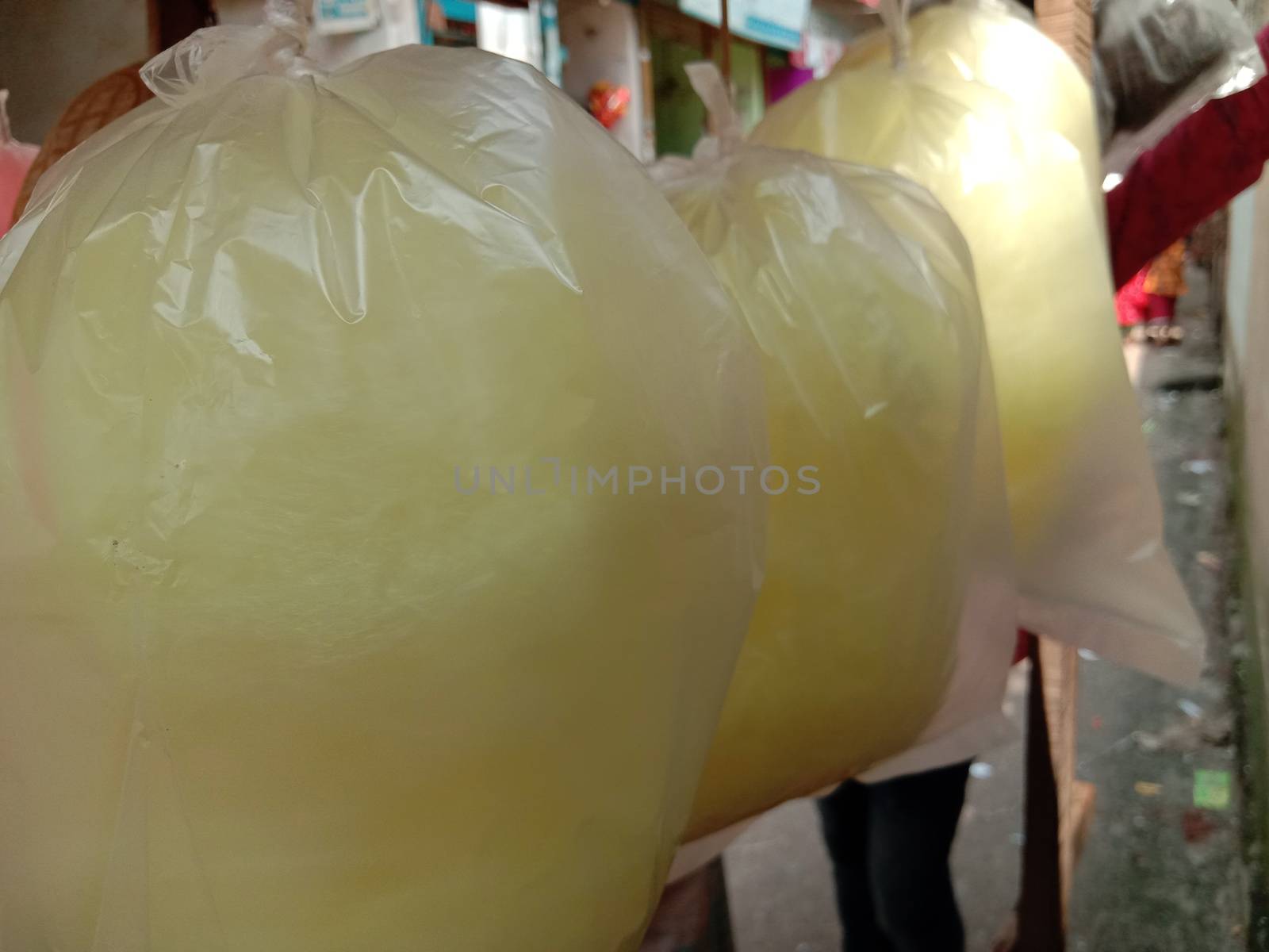 tasty and healthy yellow colored cotton candy