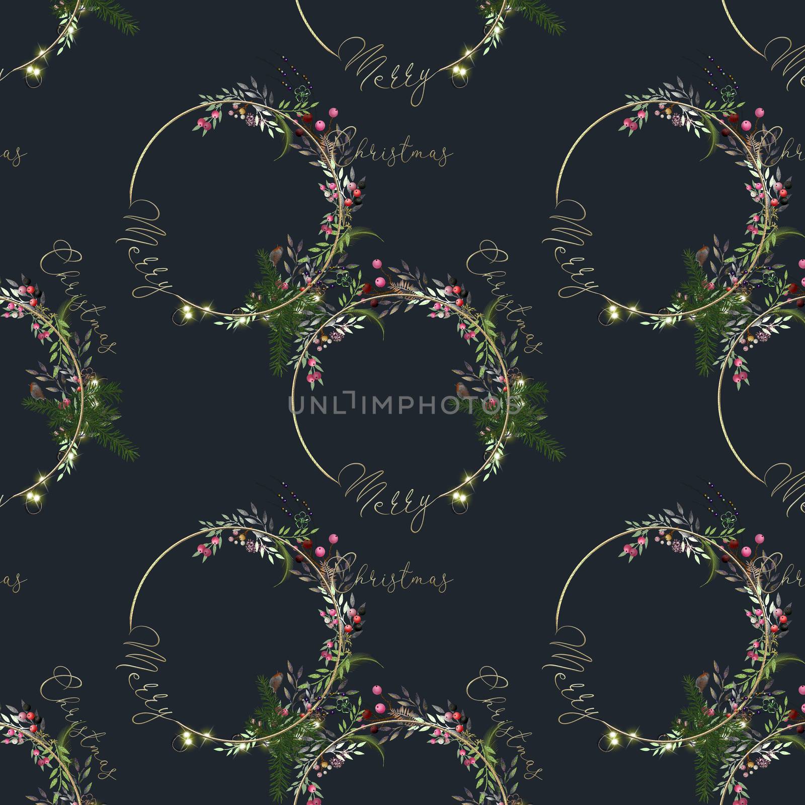 Luxury Christmas seamless pattern by NelliPolk