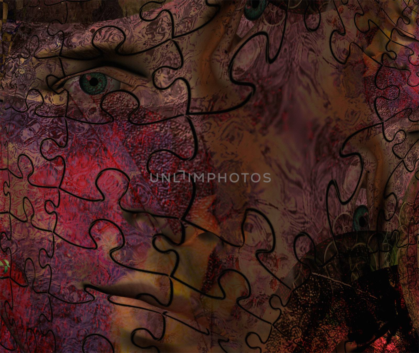 Mystic abstract face by applesstock