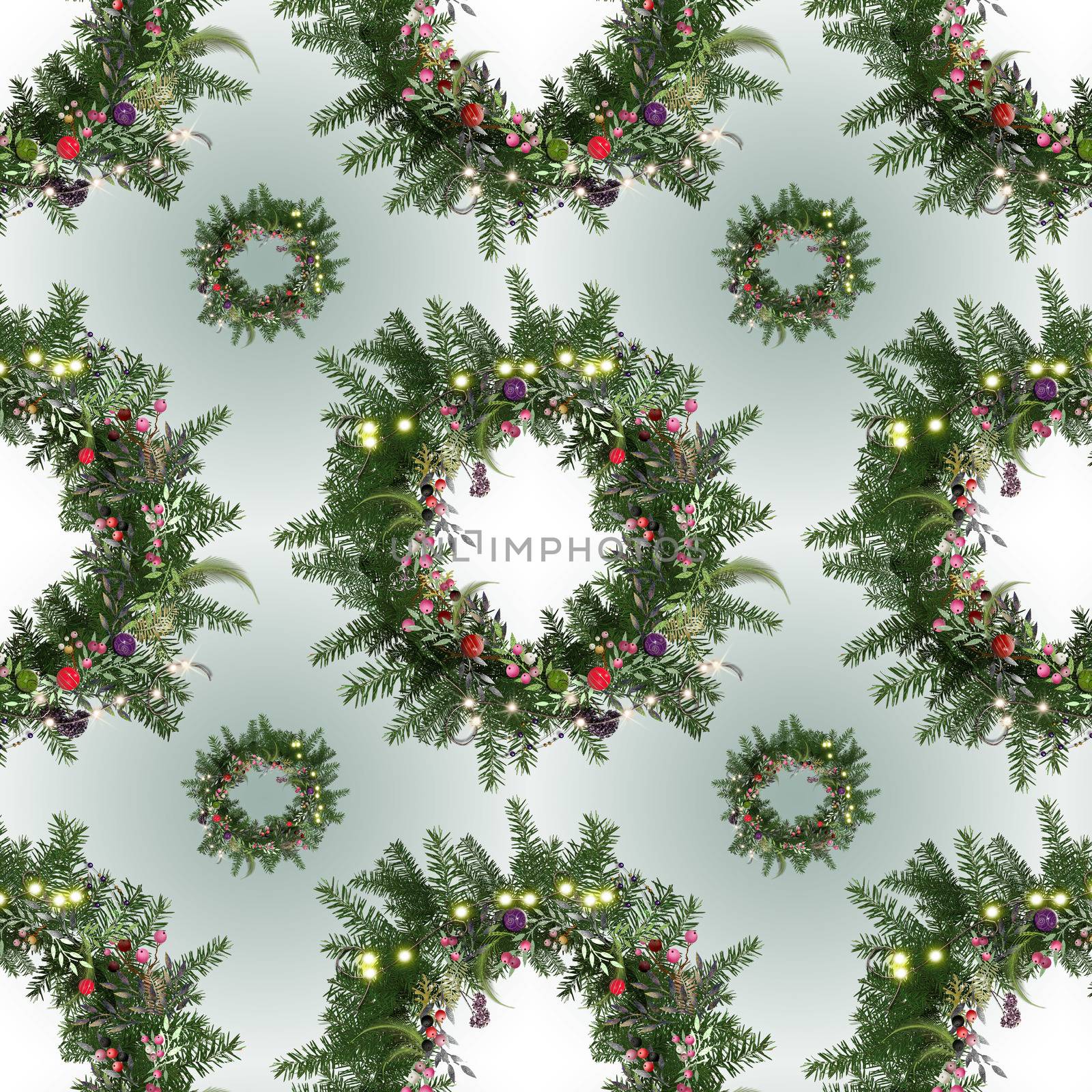 Merry christmas happy new year luxury seamless pattern by NelliPolk