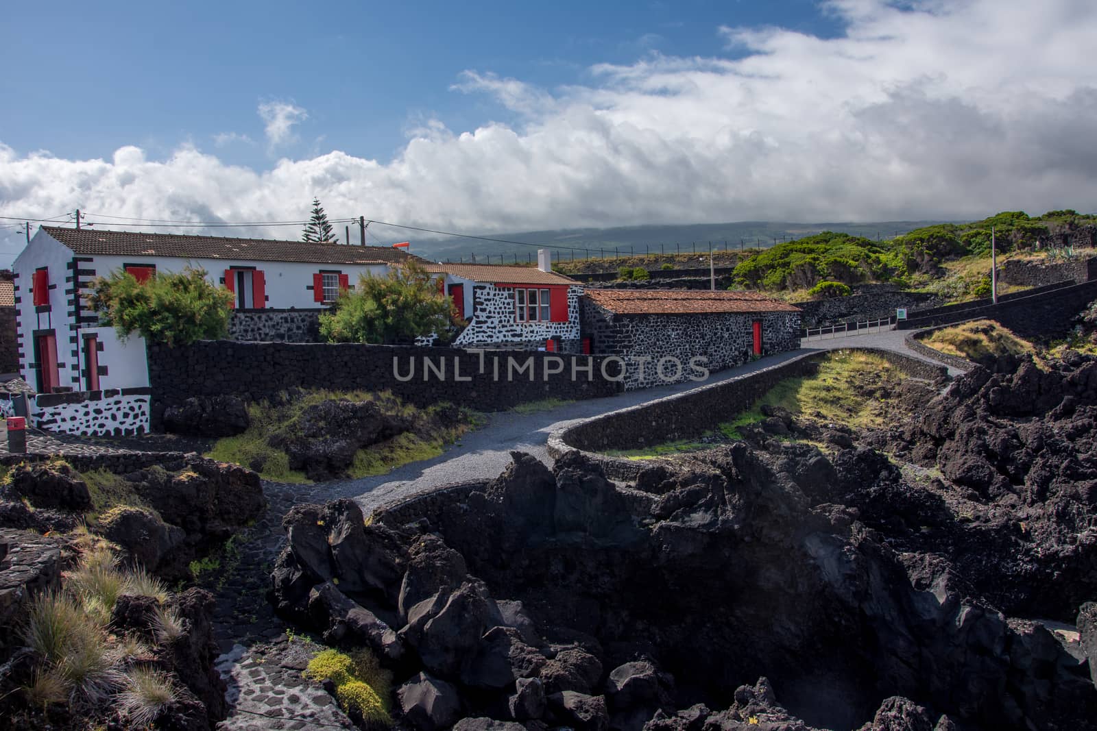Walk on the Azores archipelago. Discovery of the island of Pico, Azores. Portugal. Madalena