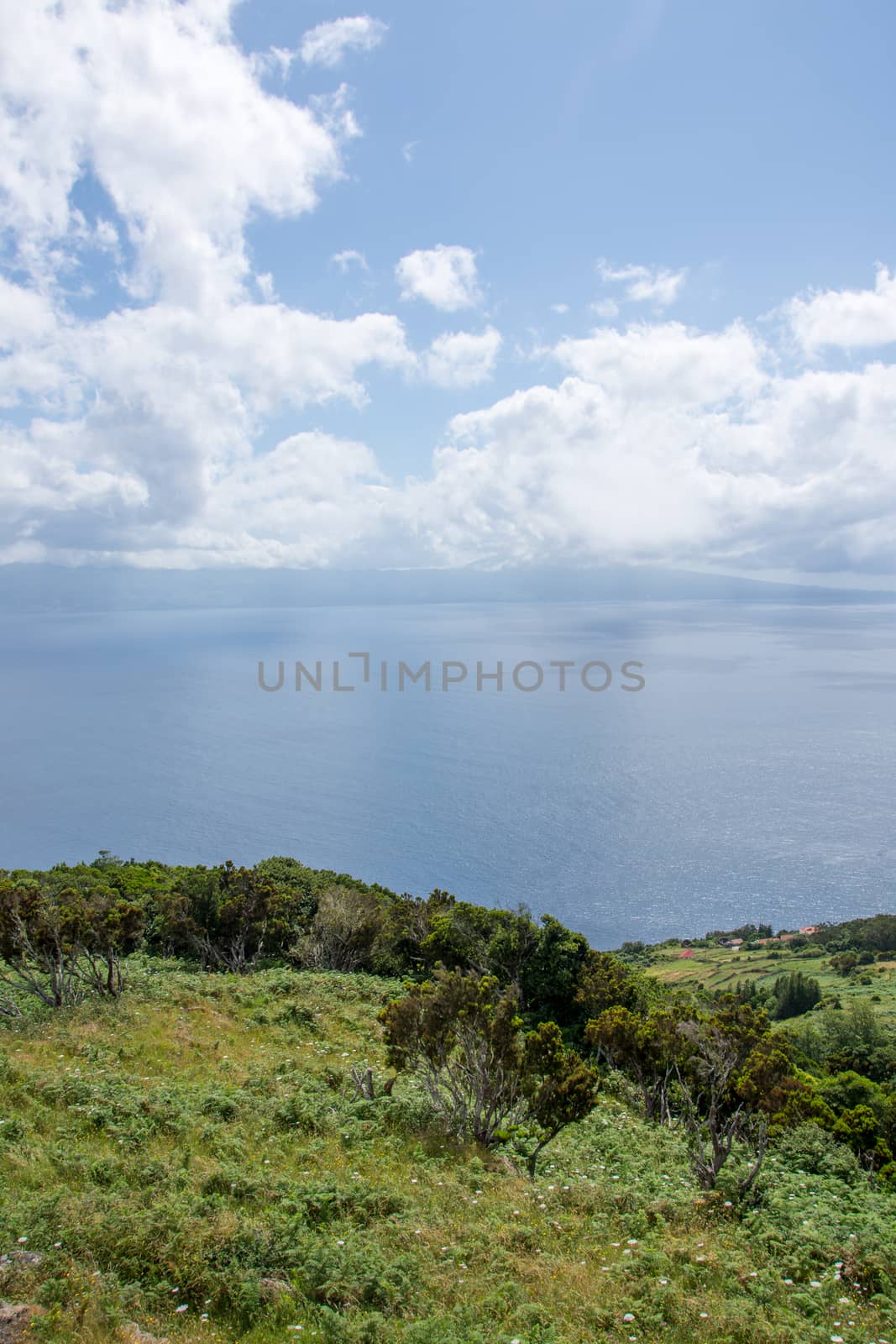 Walk on the Azores archipelago. Discovery of the island of sao jorge, Azores. Portugal , Velas