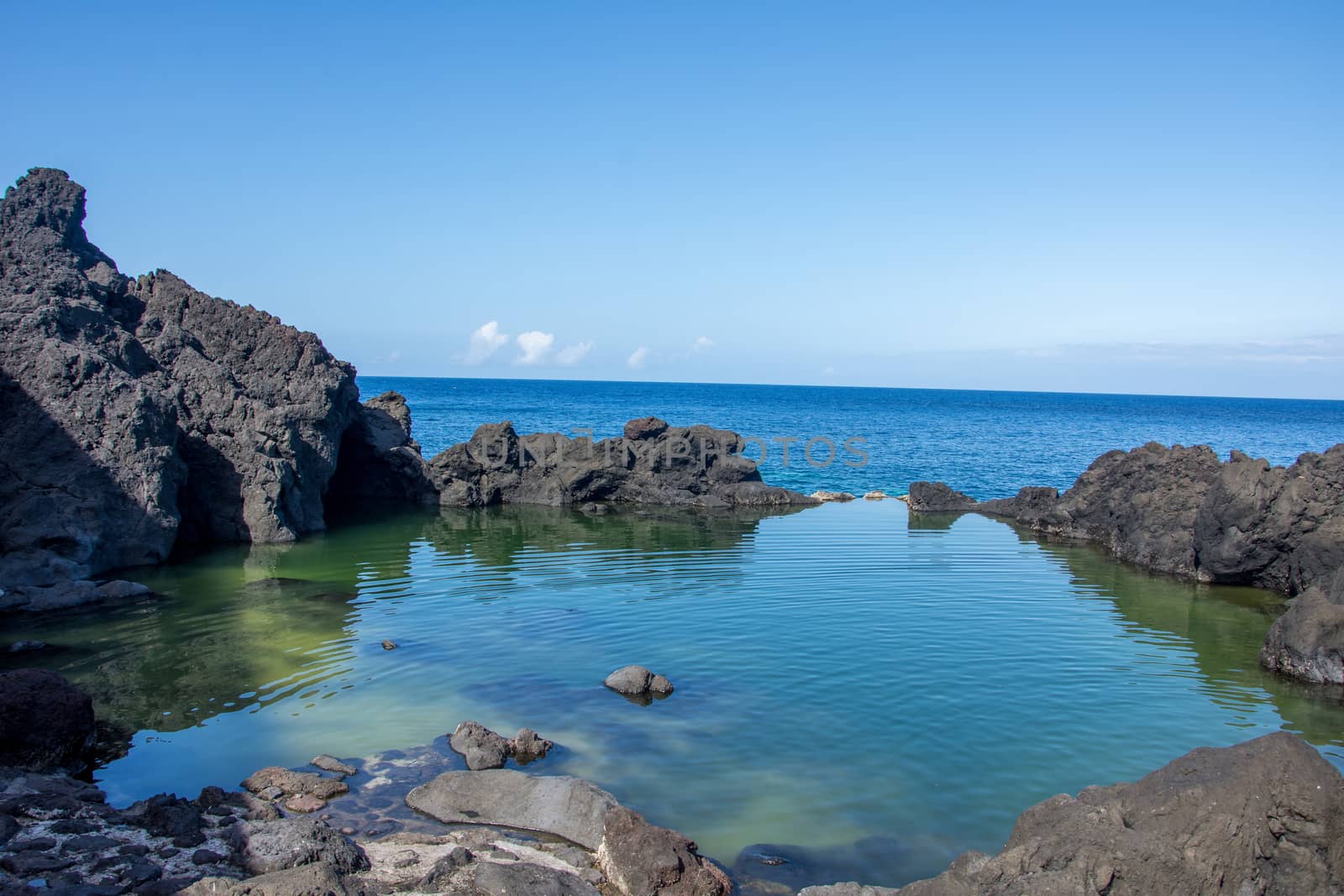 Walk on the Azores archipelago. Discovery of the island of sao jorge, Azores. Portugal , Velas
