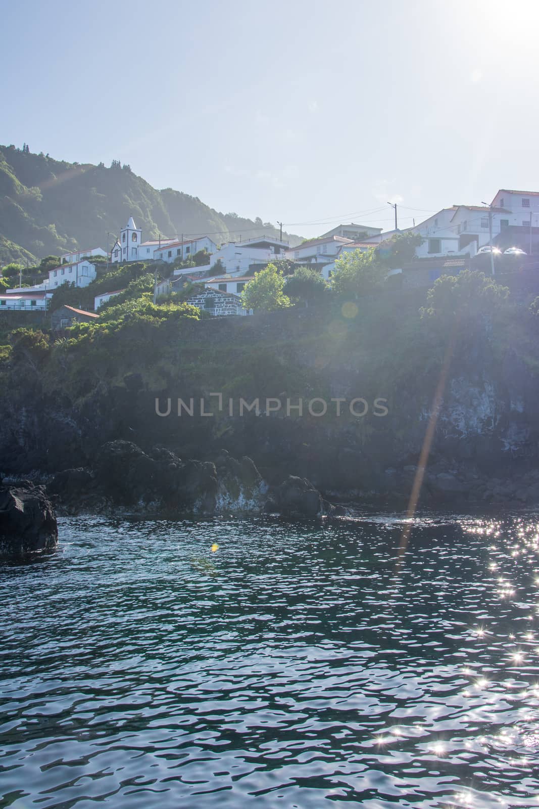 Walk on the Azores archipelago. Discovery of the island of sao jorge, Azores. Portugal , Velas