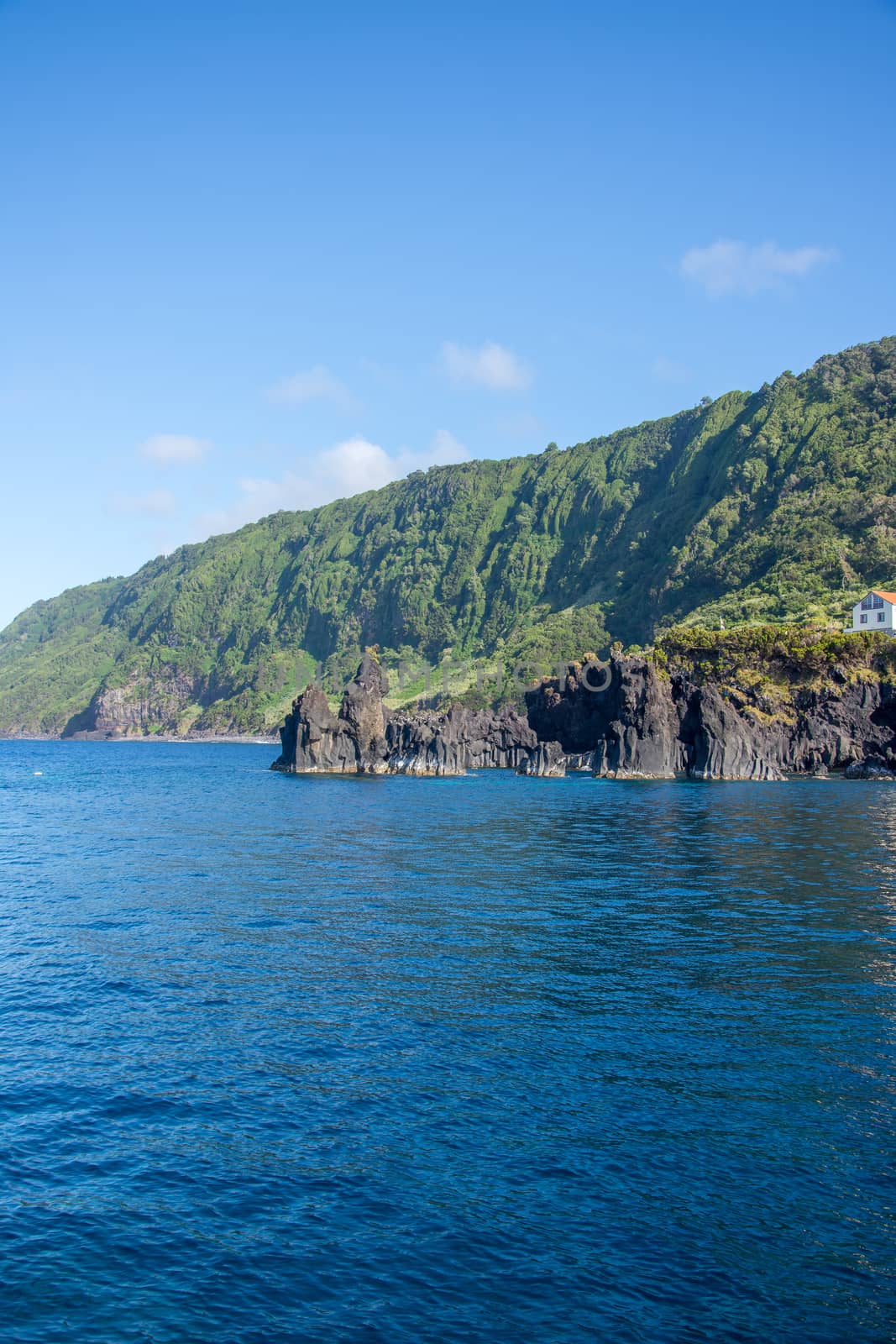 Walk on the Azores archipelago. Discovery of the island of sao jorge, Azores. Portugal , Velas