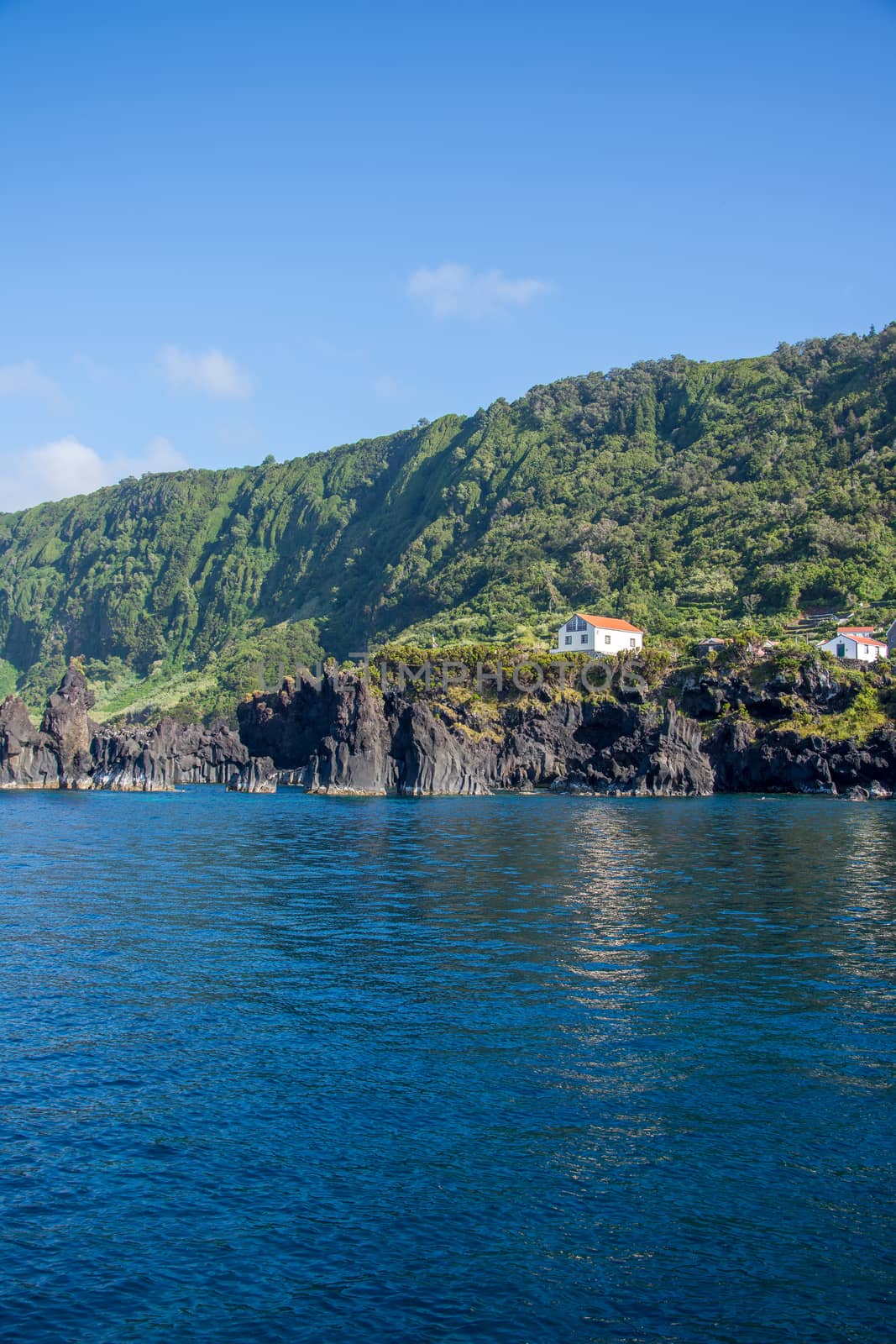 Walk on the Azores archipelago. Discovery of the island of sao jorge, Azores. Portugal , Velas