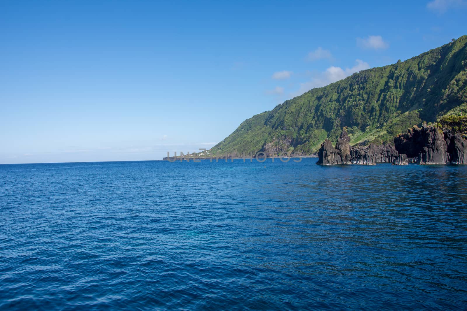Walk on the Azores archipelago. Discovery of the island of sao jorge, Azores. Portugal , Velas
