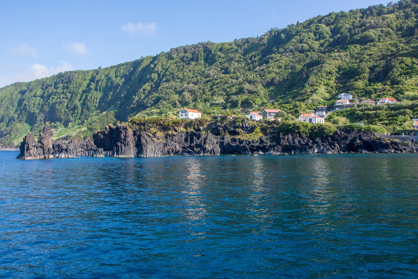Walk on the Azores archipelago. Discovery of the island of sao jorge, Azores. Portugal , Velas