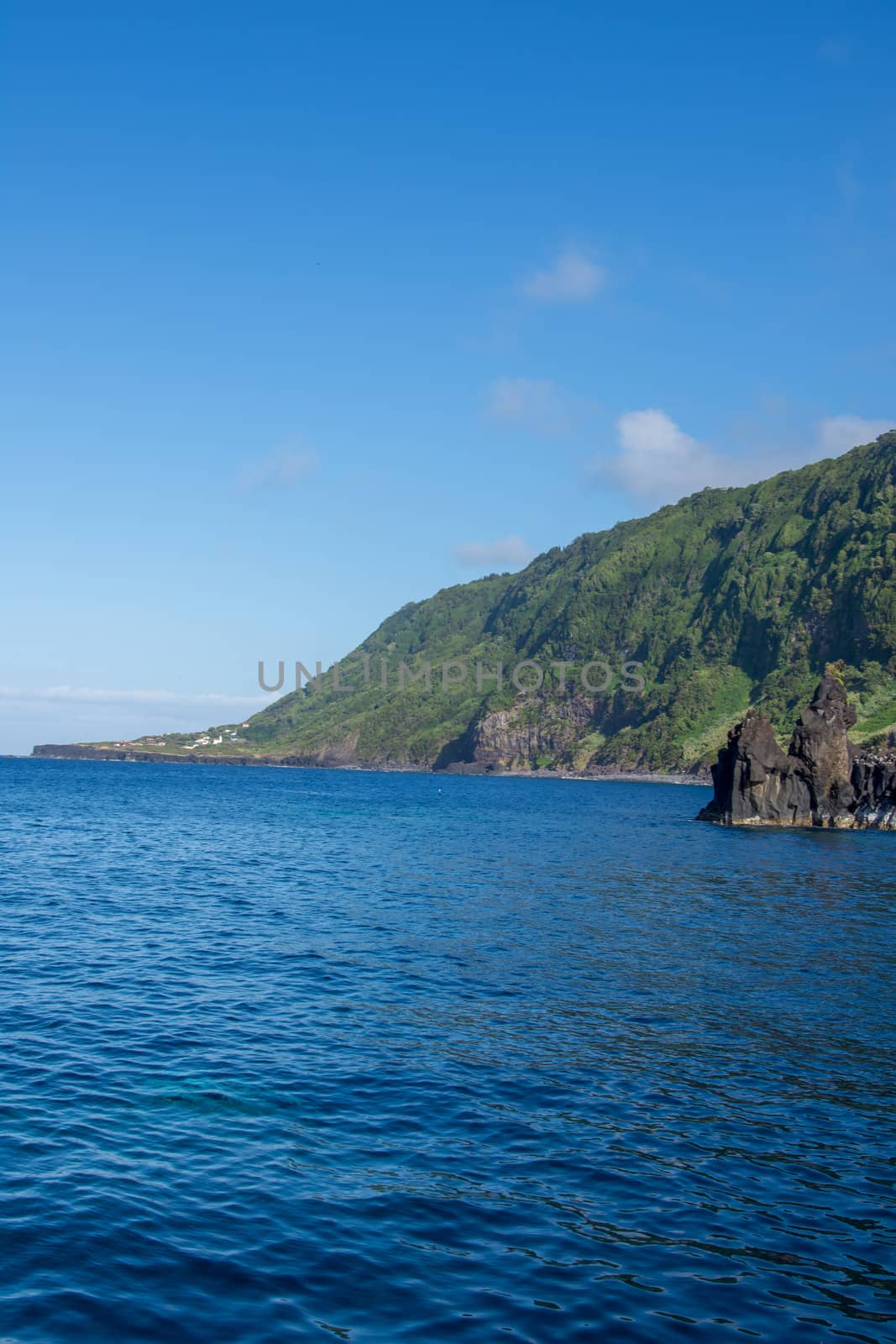 Walk on the Azores archipelago. Discovery of the island of sao jorge, Azores. Portugal , Velas