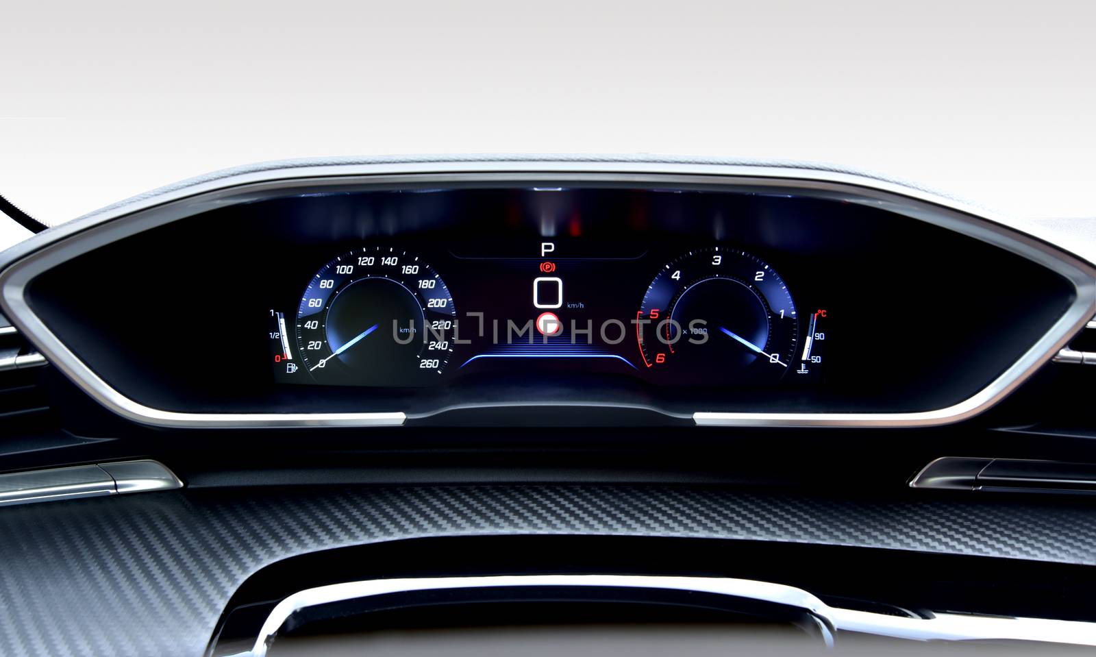 Illuminated instrument panel with the passenger car by aselsa