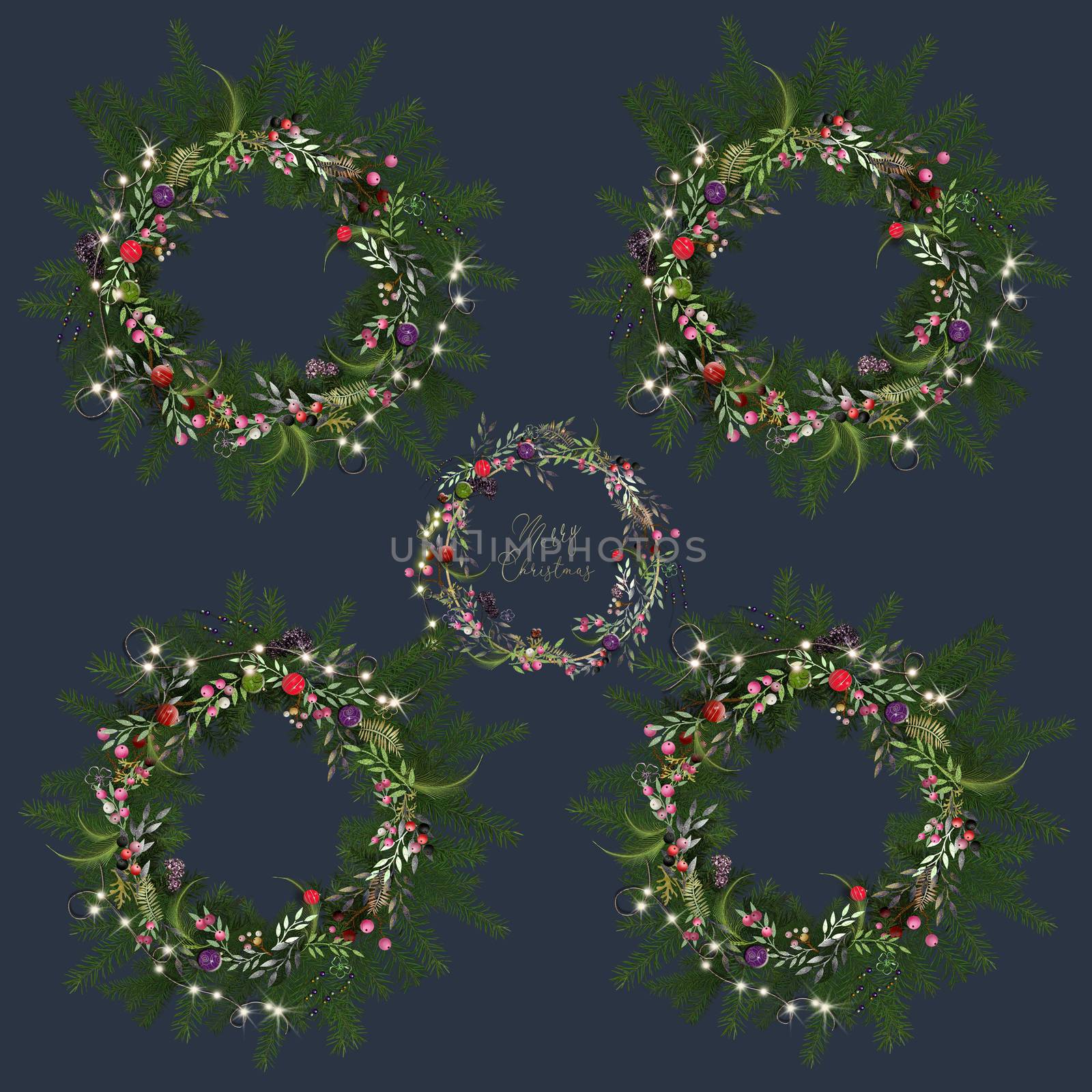 Merry Christmas happy new year luxury seamless pattern by NelliPolk