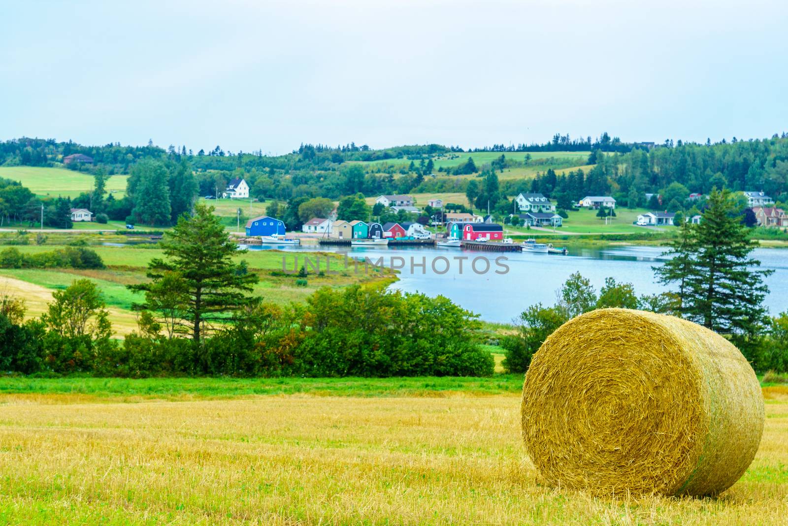 Countryside and haystacks near French River, PEI by RnDmS