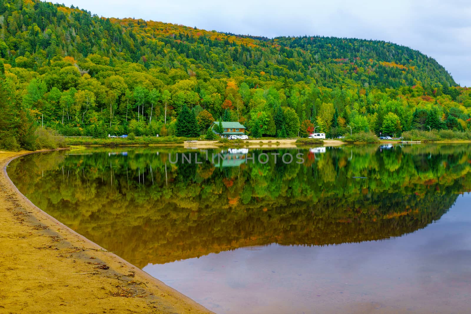 View of the Petit Lac Monroe, in Mont Tremblant National Park, Quebec, Canada