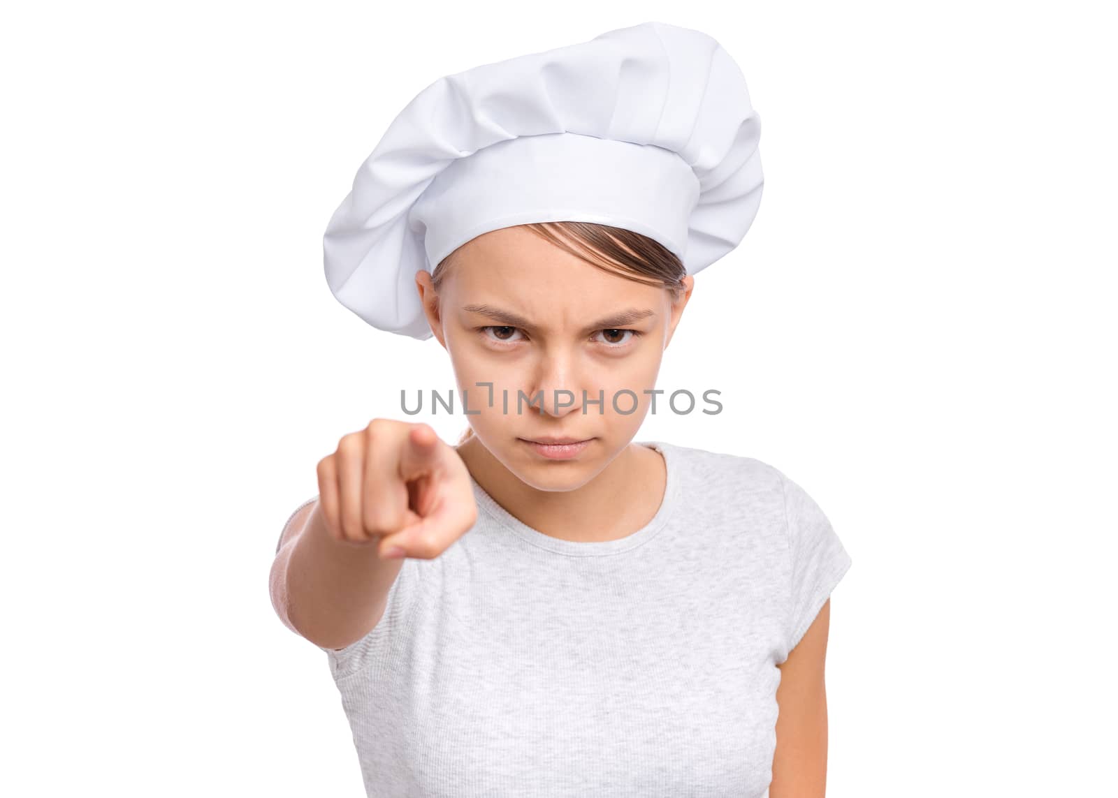 Girl chef on white by VaLiza