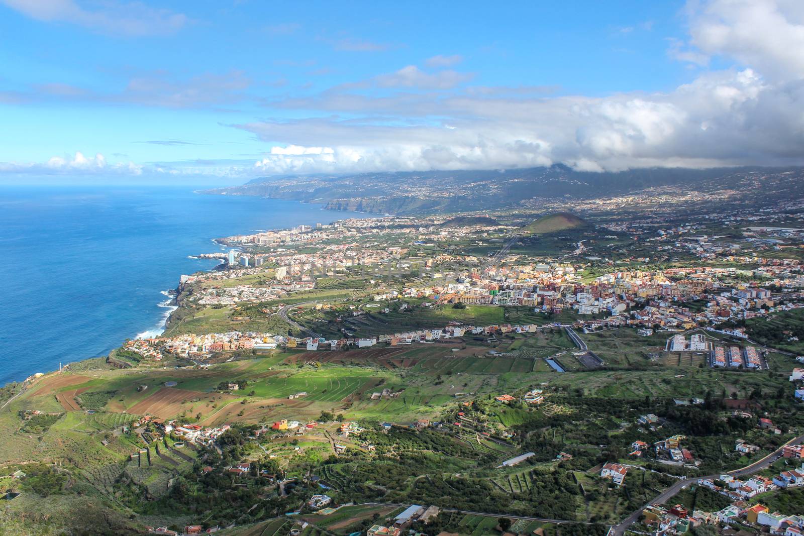 Panoramic overview of the northern coast of Tenerife 