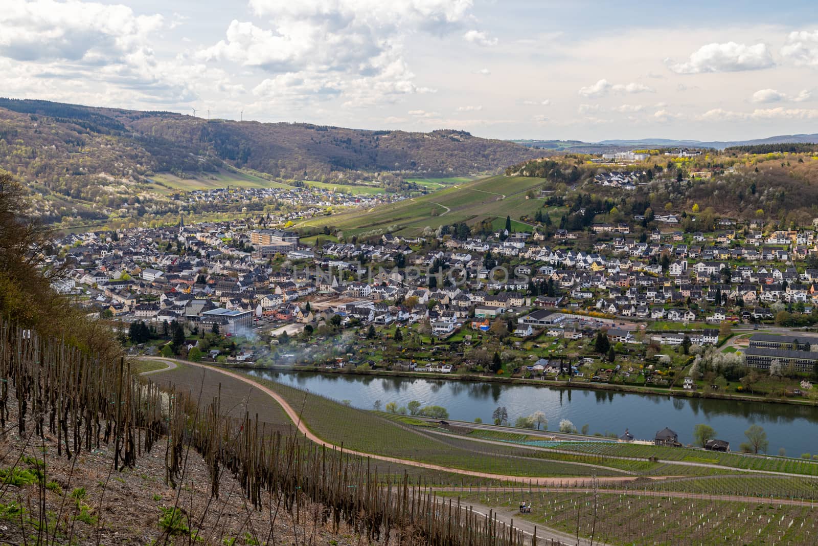 Panoramic view on the valley of the river Moselle  by reinerc