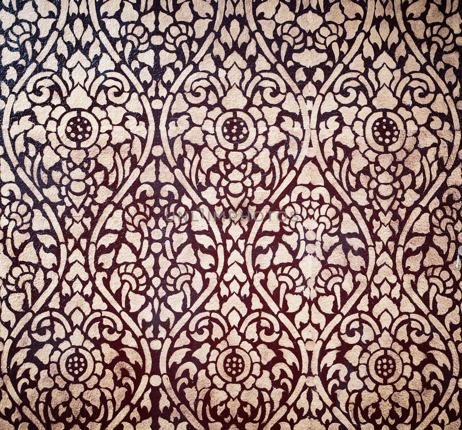 Thai pattern background from general place wall.