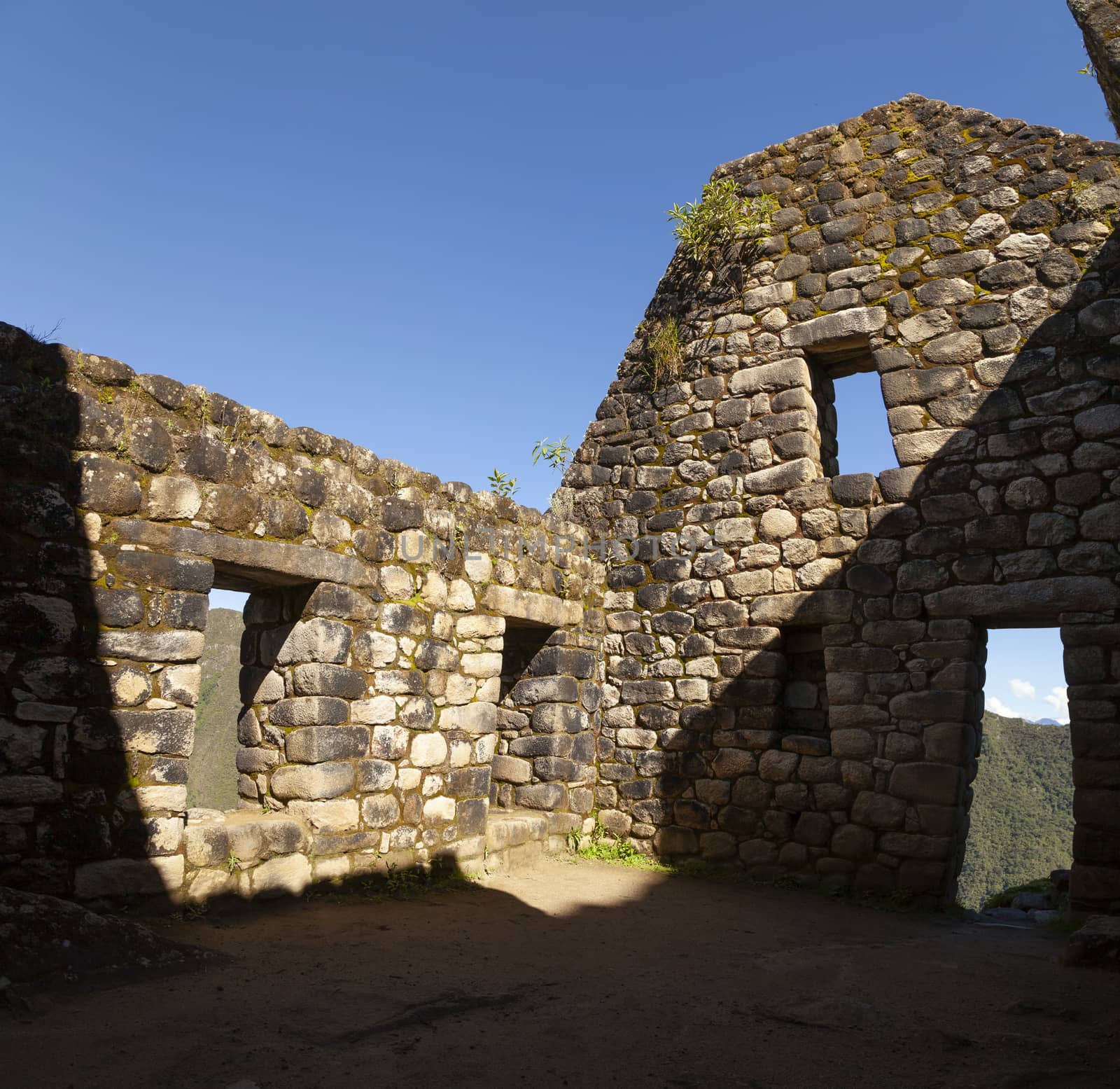 Architecture and details of the Inca constructions in the Huayna Picchu, Peru by alvarobueno