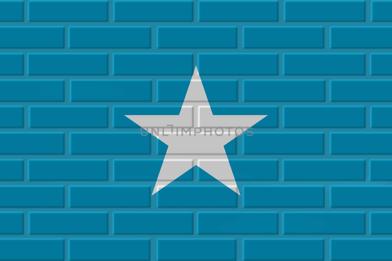 Somalia painted flag. Patriotic brick flag illustration background. National flag of Somalia