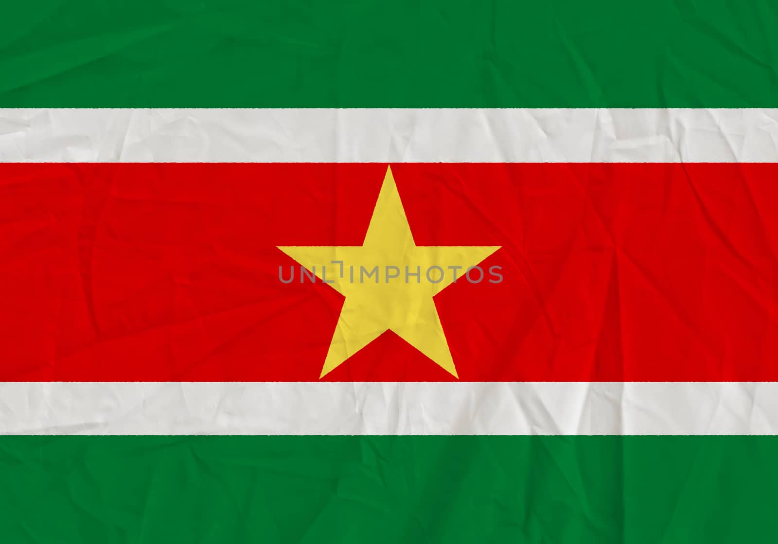 Suriname grunge flag. Patriotic background. National flag of Suriname