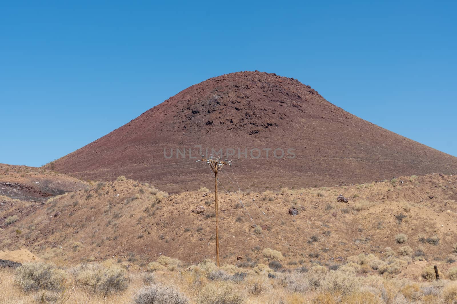 Dry sand dune over desert in California, USA