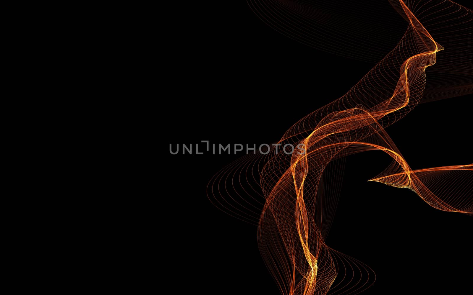 Dark abstract background with a glowing abstract waves by teerawit