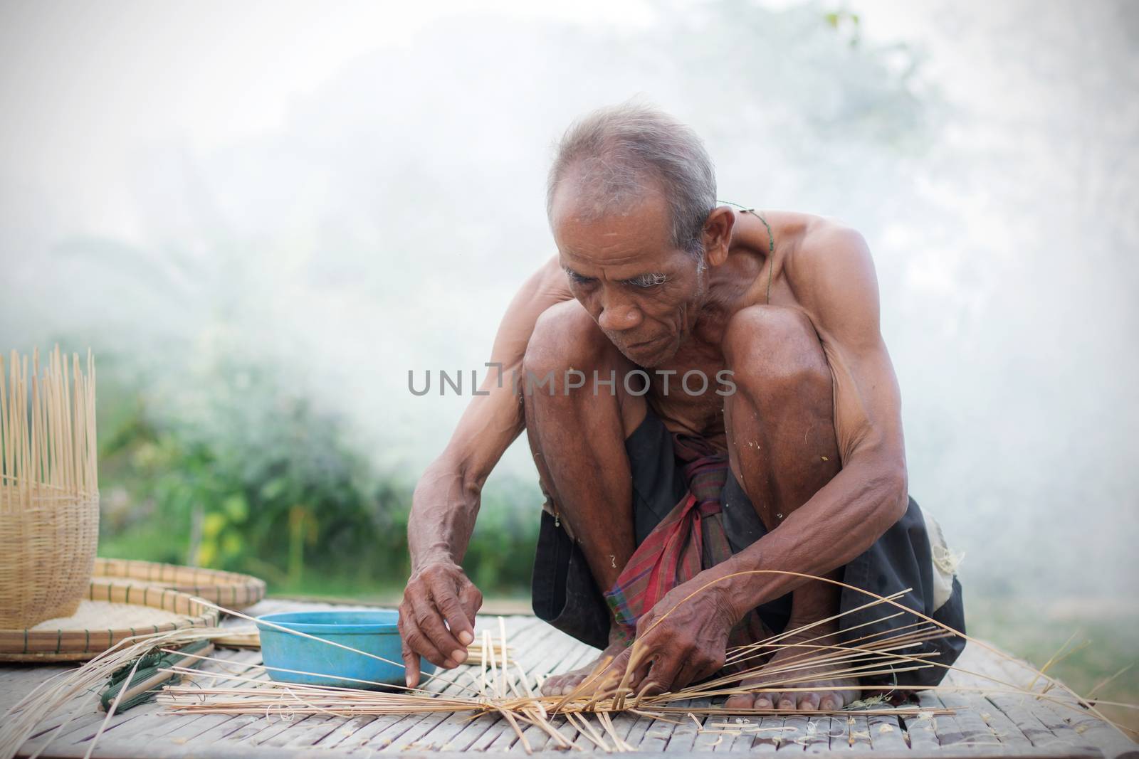 Older people with basketry. by start08