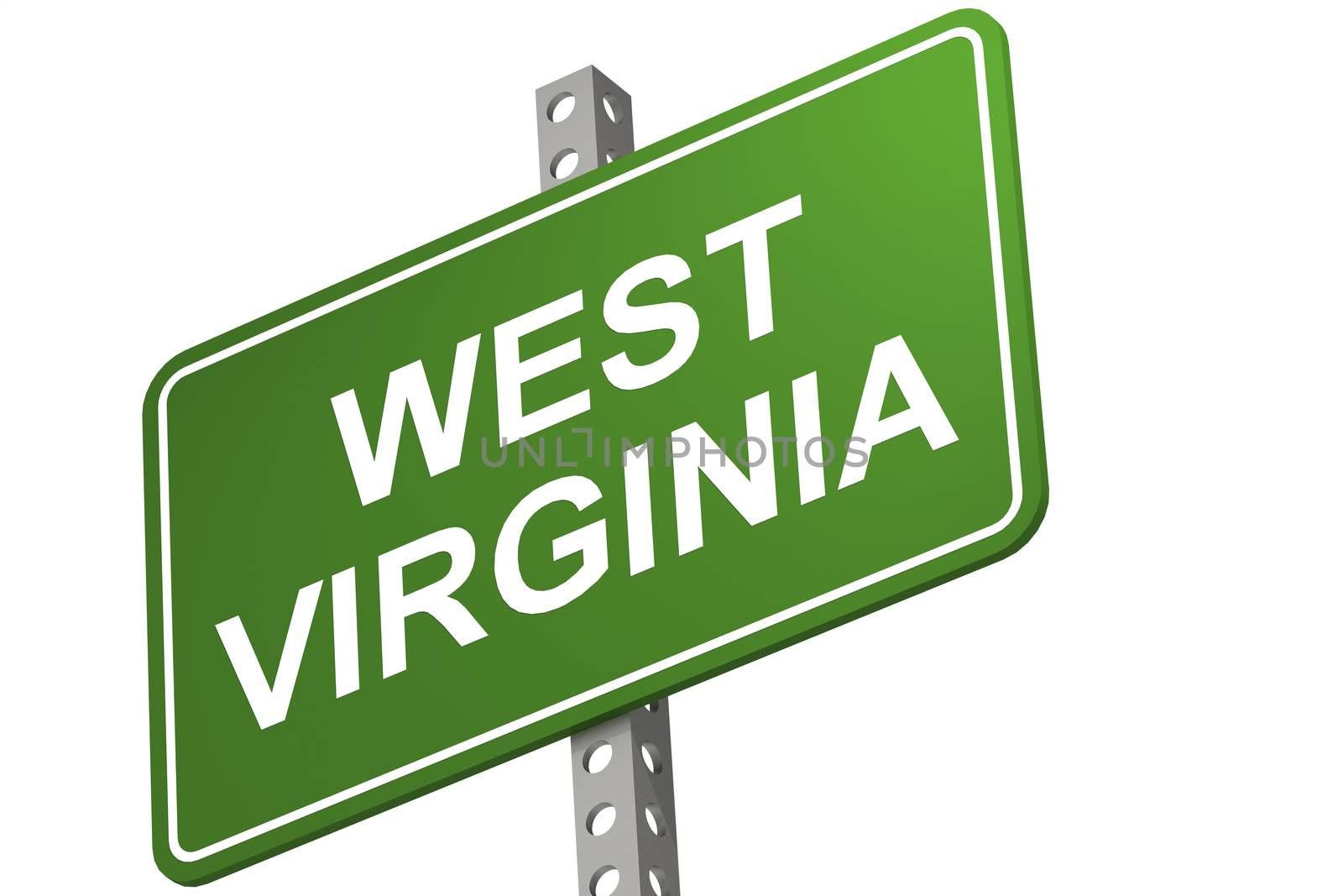 West virginia road sign on white background by tang90246