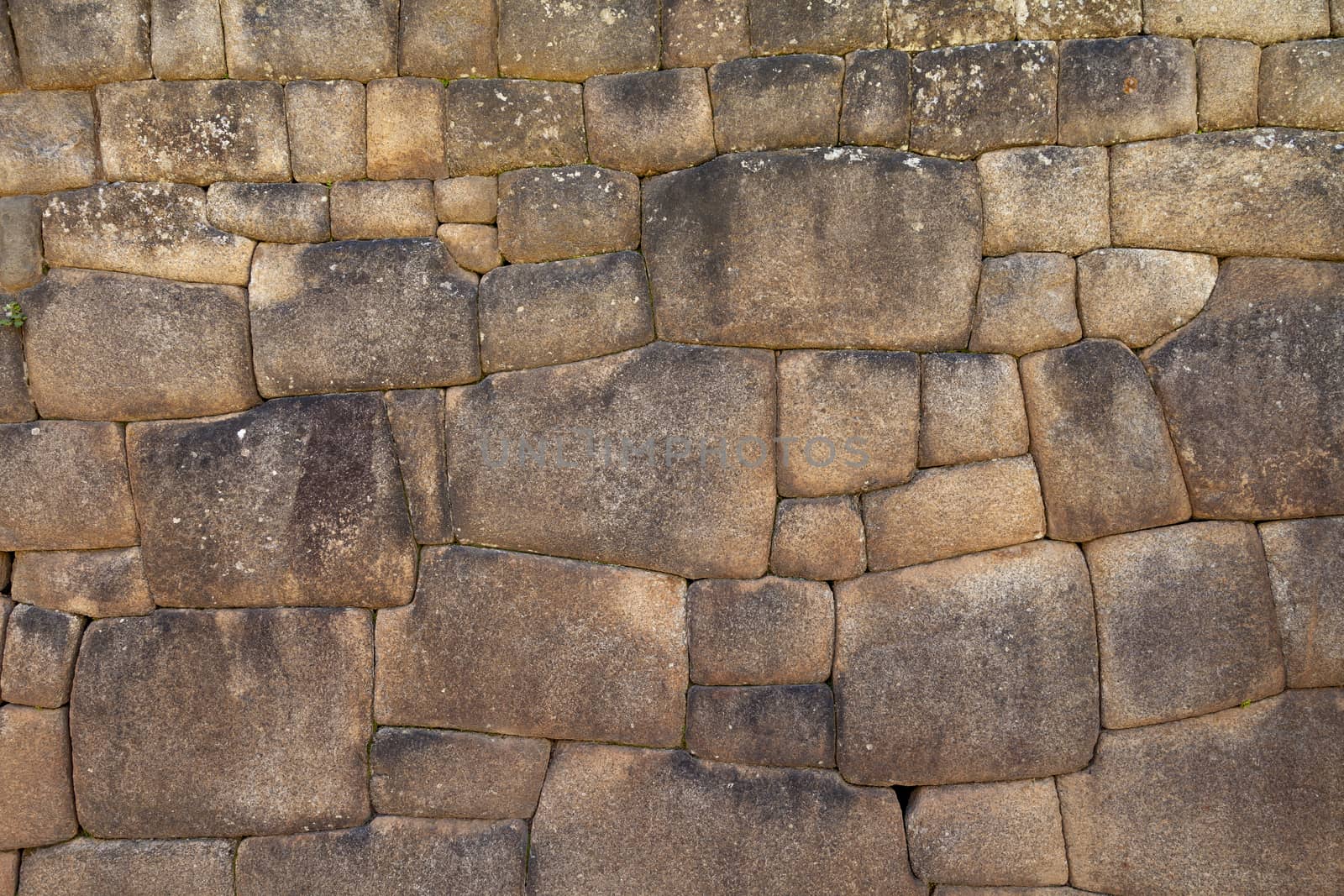 Machu Picchu, Peru - April 6, 2014: Architecture and details of the ancestral constructions and buildings of the Inca civilization, in Machu Picchu, Peru.