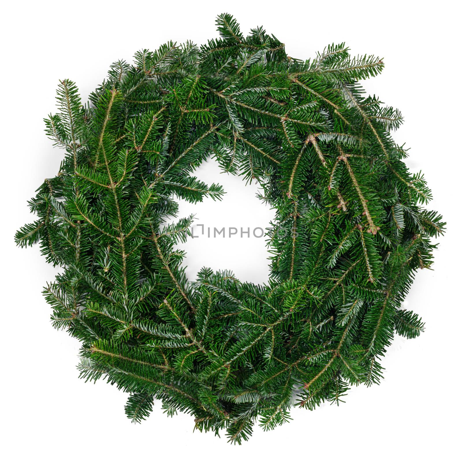 Christmas fir wreath isolated by Yellowj