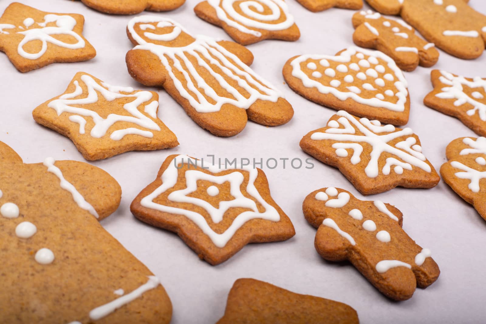 Gingerbread cookie background by destillat