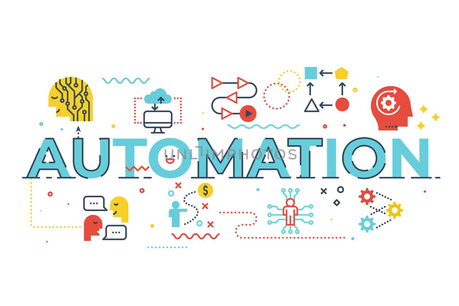 Automation word illustration by nongpimmy