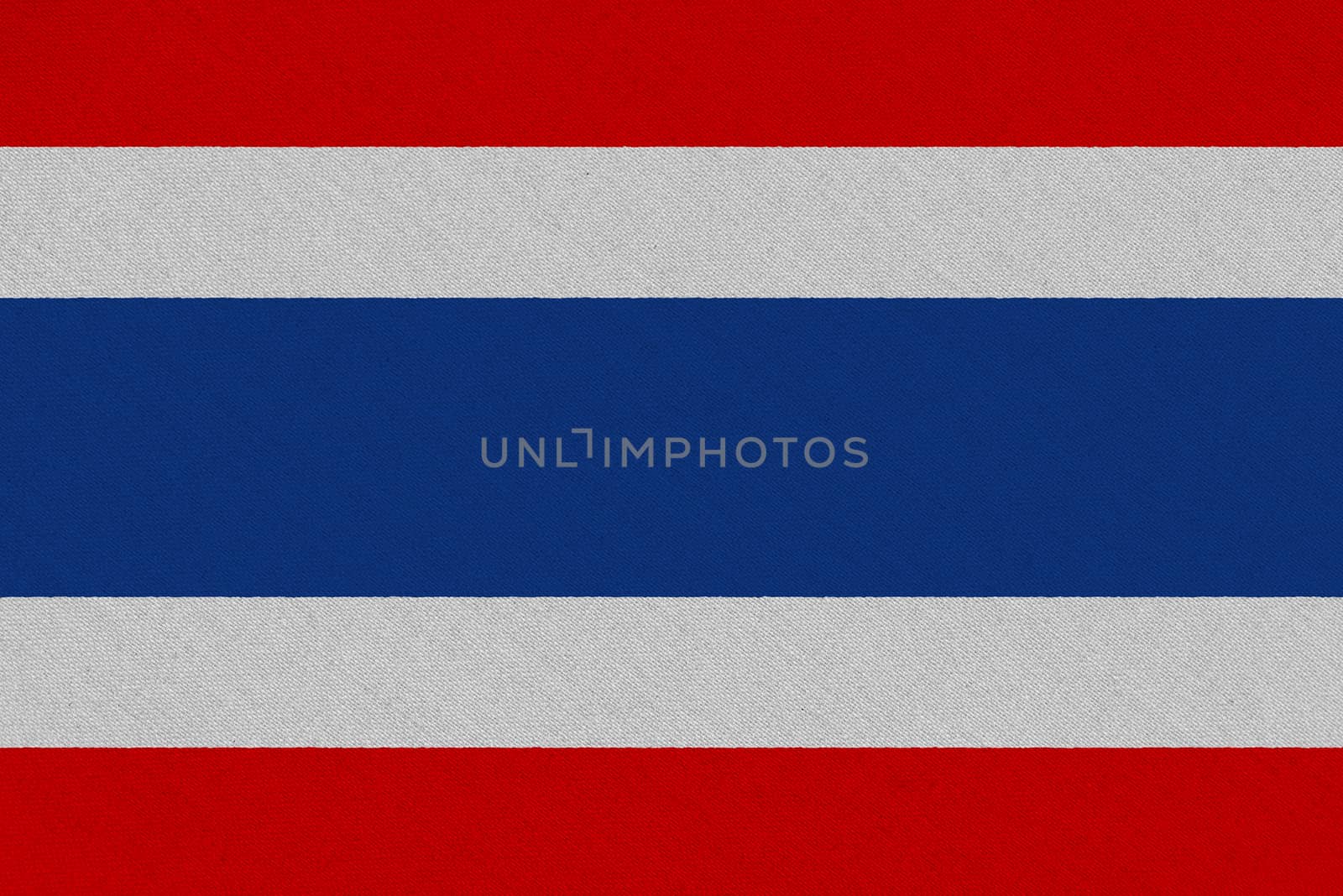 Thailand fabric flag. Patriotic background. National flag of Thailand