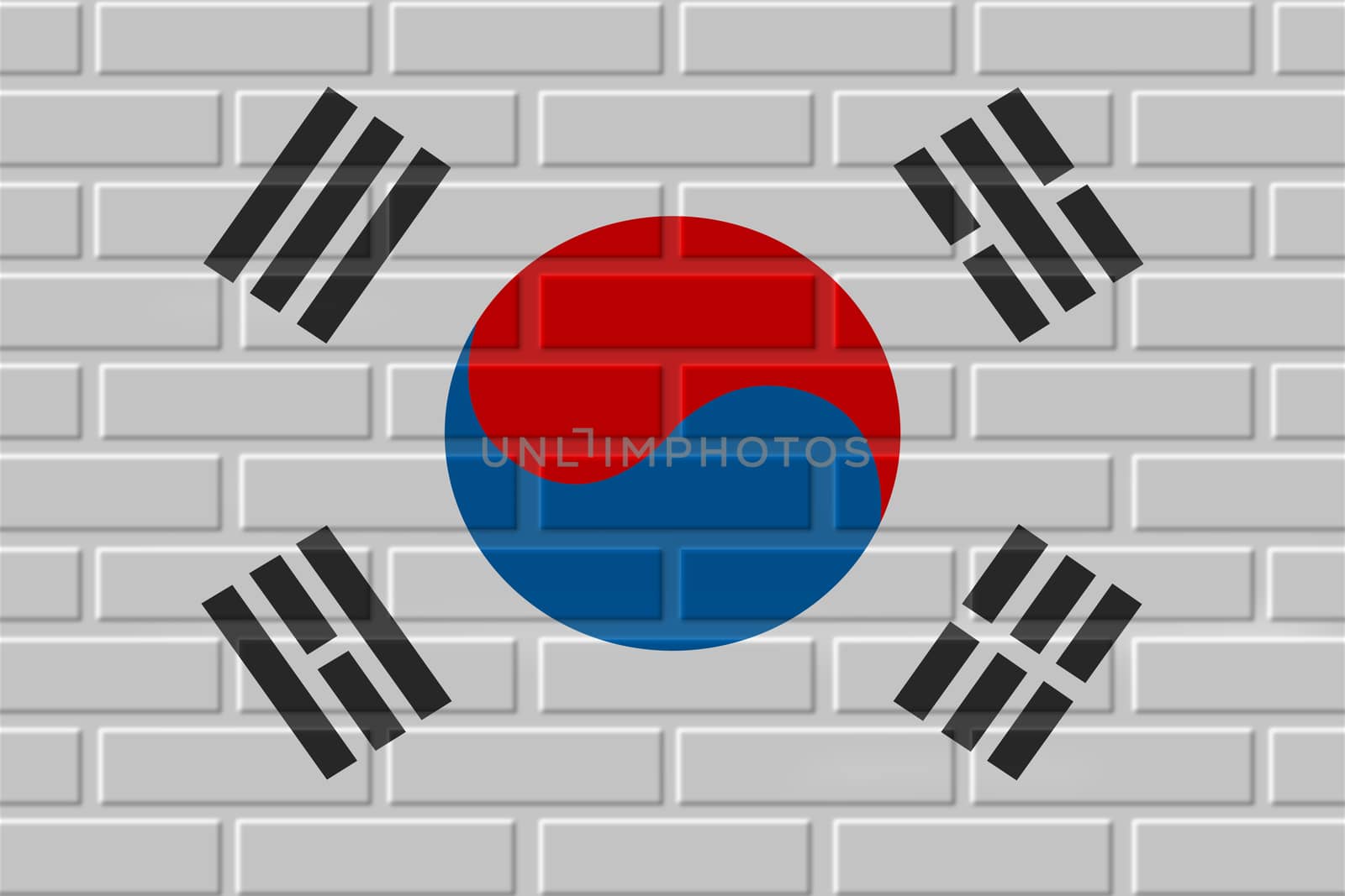 south korea brick flag illustration by Visual-Content